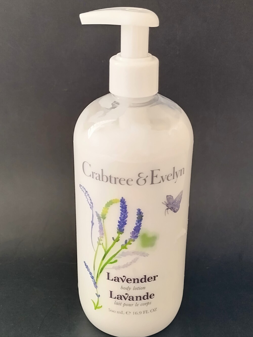 Crabtree & Evelyn LAVENDER scent Body Lotion 16.9 oz 500ml Large Pump Bottle